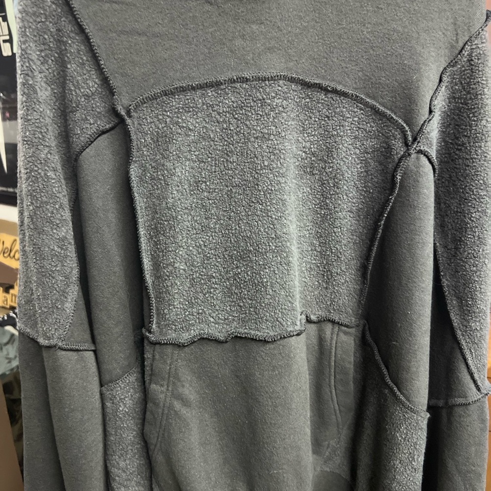 Aerie Cozy Textured Black Oversized Pullover Hoodie